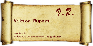 Viktor Rupert névjegykártya